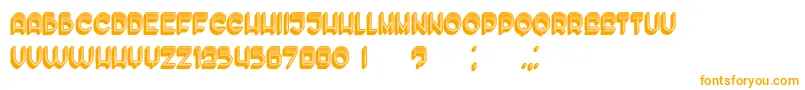 EnoughLight-Schriftart – Orangefarbene Schriften auf weißem Hintergrund