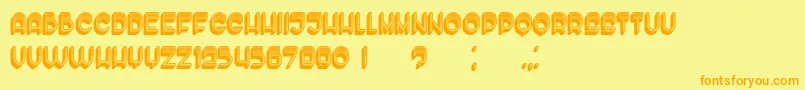 EnoughLight-Schriftart – Orangefarbene Schriften auf gelbem Hintergrund