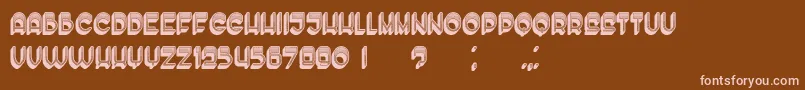 EnoughLight Font – Pink Fonts on Brown Background