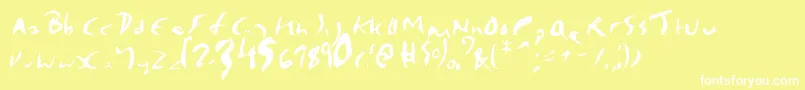ENP      Font – White Fonts on Yellow Background