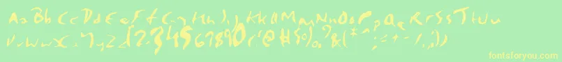 ENP      Font – Yellow Fonts on Green Background