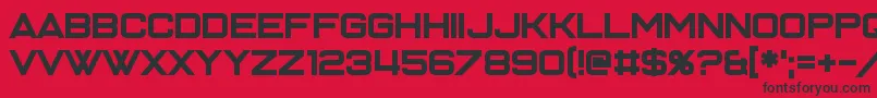 Enter the Grid 2 Font – Black Fonts on Red Background