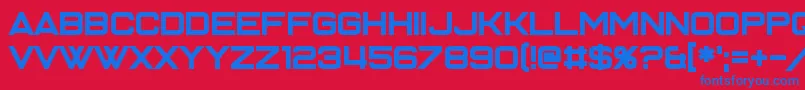 Fonte Enter the Grid 2 – fontes azuis em um fundo vermelho