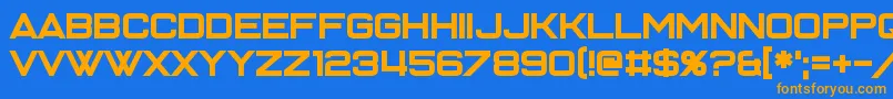 Enter the Grid 2 Font – Orange Fonts on Blue Background