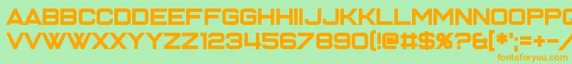 Enter the Grid 2 Font – Orange Fonts on Green Background