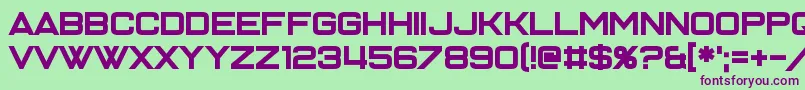 Enter the Grid 2 Font – Purple Fonts on Green Background