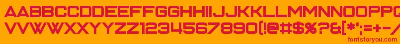 Enter the Grid 2 Font – Red Fonts on Orange Background
