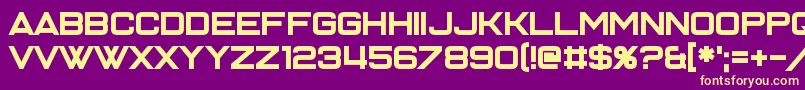 Enter the Grid 2 Font – Yellow Fonts on Purple Background
