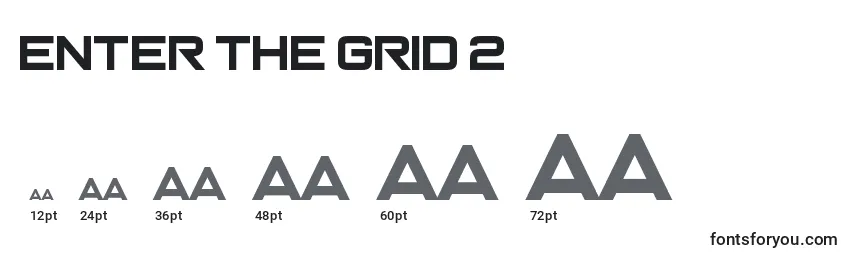 Размеры шрифта Enter the Grid 2