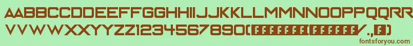 Enter the Grid Font – Brown Fonts on Green Background