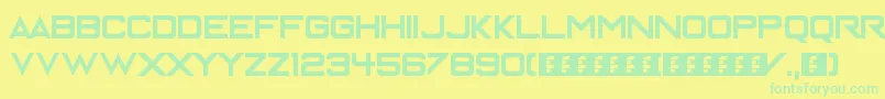 Enter the Grid Font – Green Fonts on Yellow Background