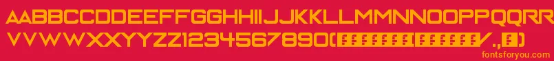 Enter the Grid Font – Orange Fonts on Red Background