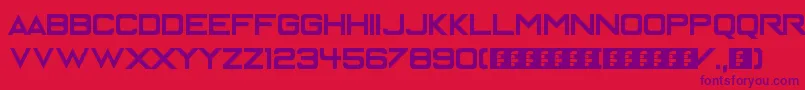 Enter the Grid Font – Purple Fonts on Red Background