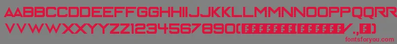 Enter the Grid Font – Red Fonts on Gray Background