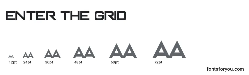 Enter the Grid Font Sizes