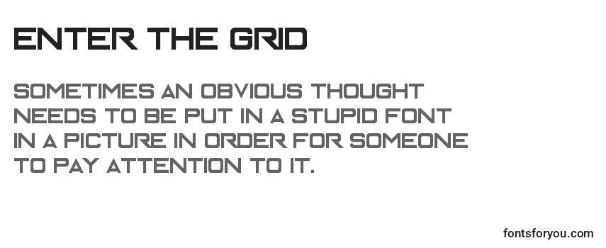 Enter the Grid フォントのレビュー