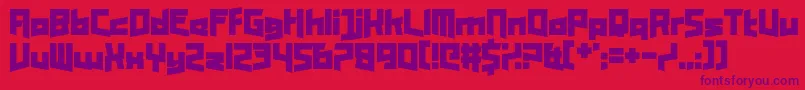 Enter the Harbinger Font – Purple Fonts on Red Background