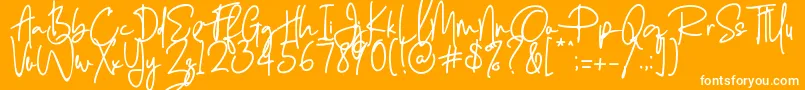 Enthusiast Behavior   Font – White Fonts on Orange Background