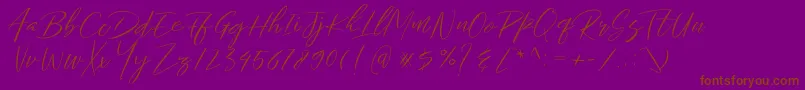 EntopiaDemo-Schriftart – Braune Schriften auf violettem Hintergrund