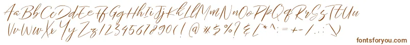Шрифт EntopiaDemo – коричневые шрифты на белом фоне