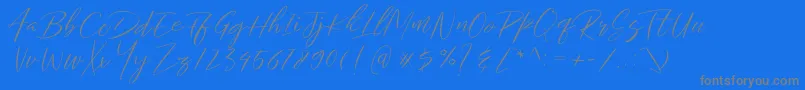 EntopiaDemo-Schriftart – Graue Schriften auf blauem Hintergrund