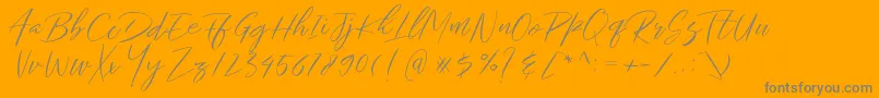 EntopiaDemo-Schriftart – Graue Schriften auf orangefarbenem Hintergrund