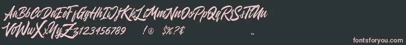 Entreaty Font – Pink Fonts on Black Background