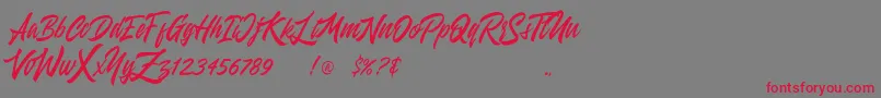 Entreaty Font – Red Fonts on Gray Background