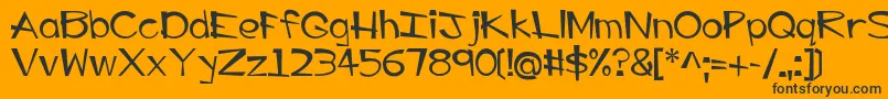 EP Big Guy Font – Black Fonts on Orange Background