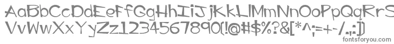 フォントEP Big Guy – 白い背景に灰色の文字