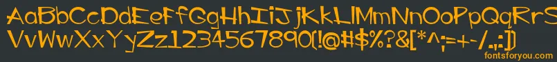 EP Big Guy-Schriftart – Orangefarbene Schriften auf schwarzem Hintergrund