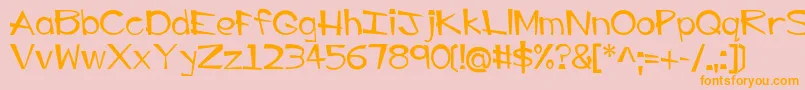 EP Big Guy-Schriftart – Orangefarbene Schriften auf rosa Hintergrund