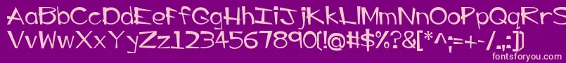 EP Big Guy Font – Pink Fonts on Purple Background