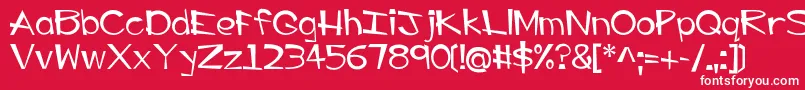 EP Big Guy Font – White Fonts on Red Background