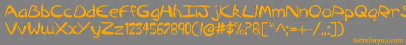 EP Chaos Font – Orange Fonts on Gray Background