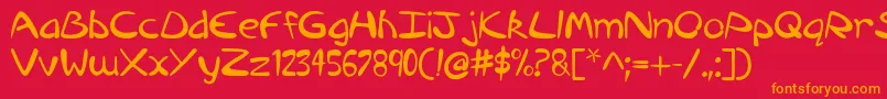 EP Chaos Font – Orange Fonts on Red Background