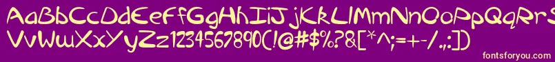 EP Chaos Font – Yellow Fonts on Purple Background