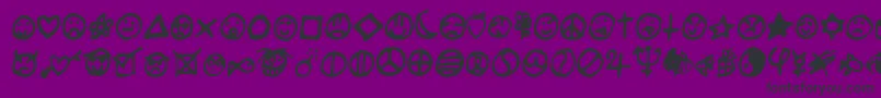 Saladedefruitscerise Font – Black Fonts on Purple Background