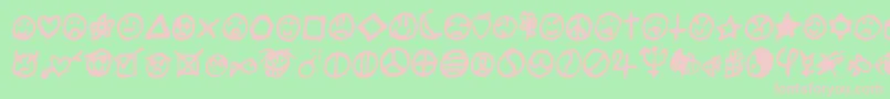 Saladedefruitscerise Font – Pink Fonts on Green Background