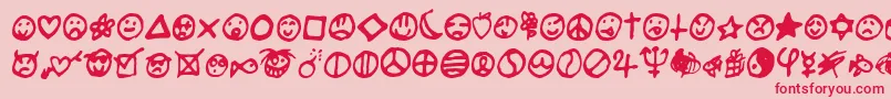Saladedefruitscerise Font – Red Fonts on Pink Background