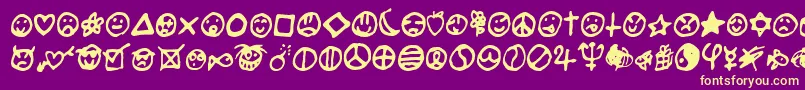 Saladedefruitscerise Font – Yellow Fonts on Purple Background