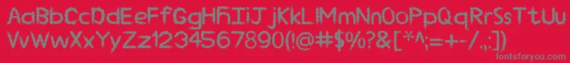 EP Chilli Font – Gray Fonts on Red Background
