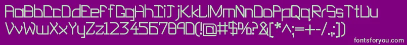 EP Heaven Font – Green Fonts on Purple Background