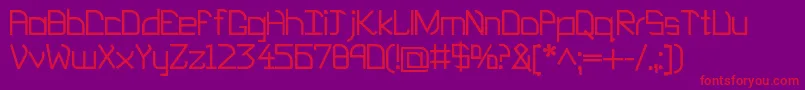 EP Heaven Font – Red Fonts on Purple Background