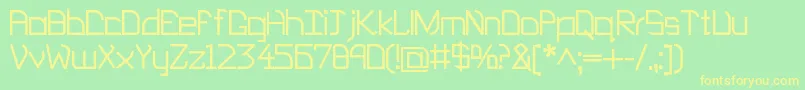 EP Heaven Font – Yellow Fonts on Green Background