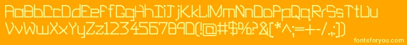 EP Heaven Font – Yellow Fonts on Orange Background