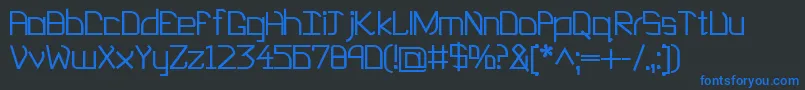 EP Heaven Font – Blue Fonts on Black Background