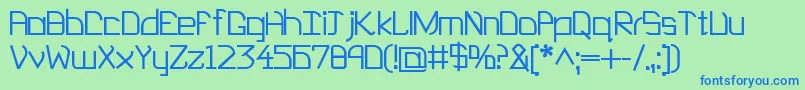 EP Heaven Font – Blue Fonts on Green Background