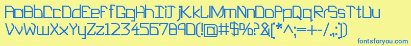 EP Heaven Font – Blue Fonts on Yellow Background