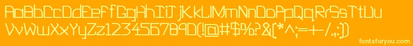EP Heaven Font – Yellow Fonts on Orange Background